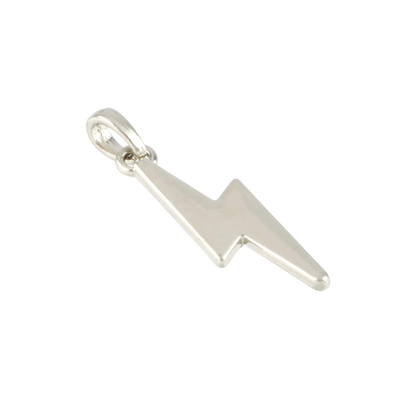 Silver Metal Lightning Bolt Pendant by Bead Landing™